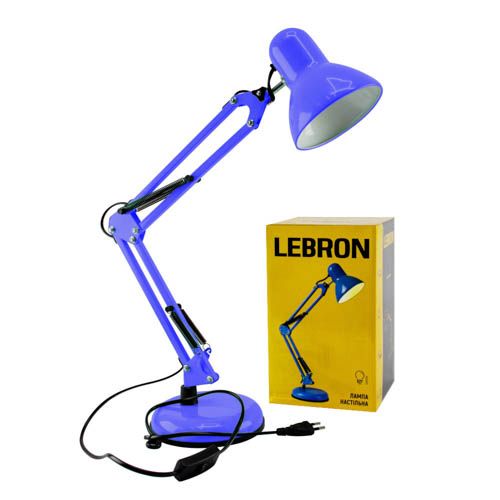 Лампа настільна телескопічна L-TL-Tel E27 40Вт синя E27, Lebron