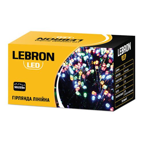 Гірлянда новорічна лінійна 10м 100LED мульти колір IP20, Lebron