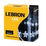 Гірлянда новорічна штора 3х0 7м зірка 138LED біла IP20, Lebron