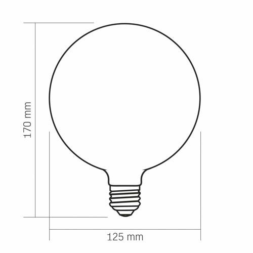 Лампа світлодіодна Filament VL-DG125MO 7Вт E27 3000К Porcelain dimmable, Videx
