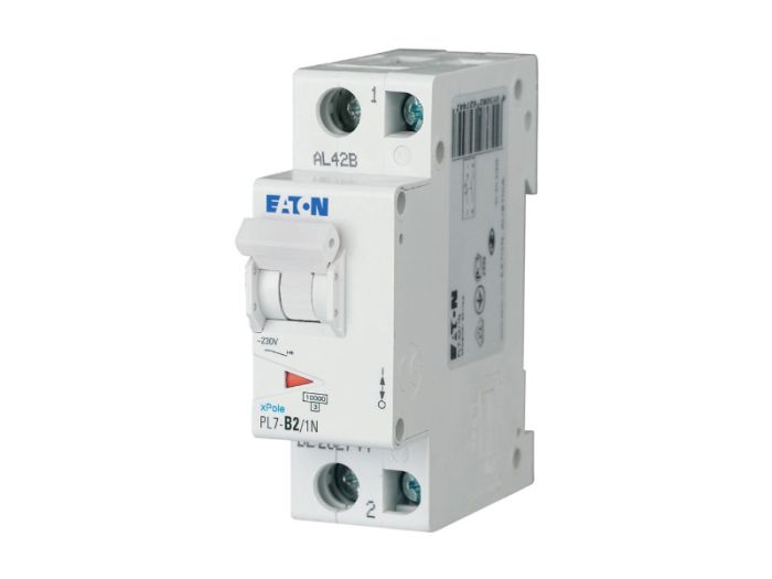 Автоматичний вимикач PL7-B2/1N 2p B 2А 10кА, Eaton
