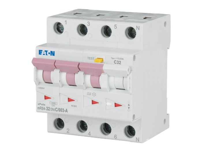 Диференційний автоматичний вимикач FRBM4-C32/3N/003-A 4р С 4,5кА А, Eaton
