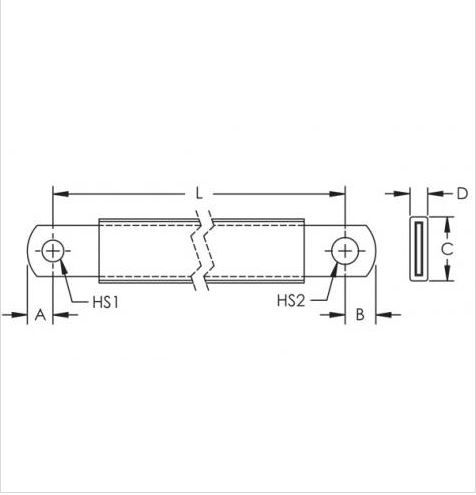 Шина мідна плетена в ізоляції луджена nVent Eriflex IBS 185-530-10