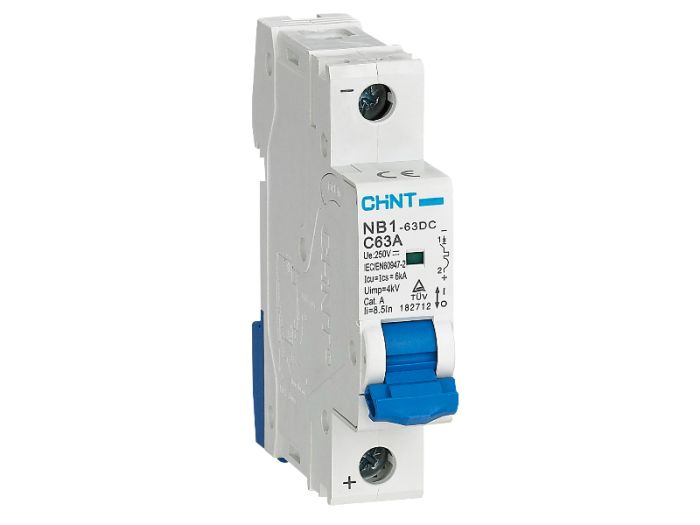 Автоматичний вимикач NB1-63DC 1P C1A DC250V 6KA, CHINT