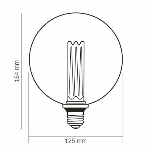 Лампа світлодіодна Filament VL-DI-G125FC1980 4Вт E27 1800К, Videx