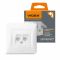 Розетка CAT6+CAT3 подвійна біла BINERA, Videx
