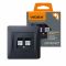 Розетка CAT6+CAT3 подвійна чорний графіт BINERA, Videx