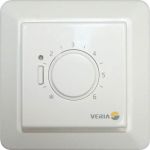 Терморегулятор Veria Control B45 +5...45 176C механічний вбудований дротовий датчик 15А 230В білий