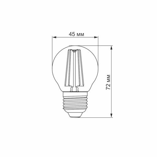 Лампа світлодіодна Filament G45 4Вт E27 2200К бронза, TITANUM