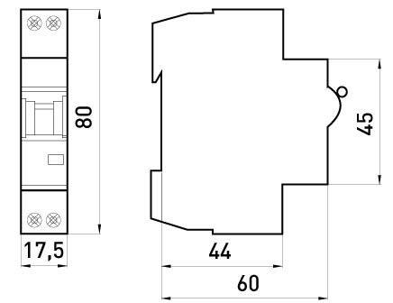 Автоматичний вимикач E.Next e.industrial.mcb.60.1N.C32.thin 32А 1P+N C 6кА (i0170006)