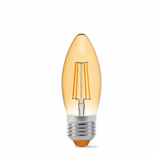 Лампа світлодіодна Filament C37FA 4Вт E27 2200К бронза, Videx