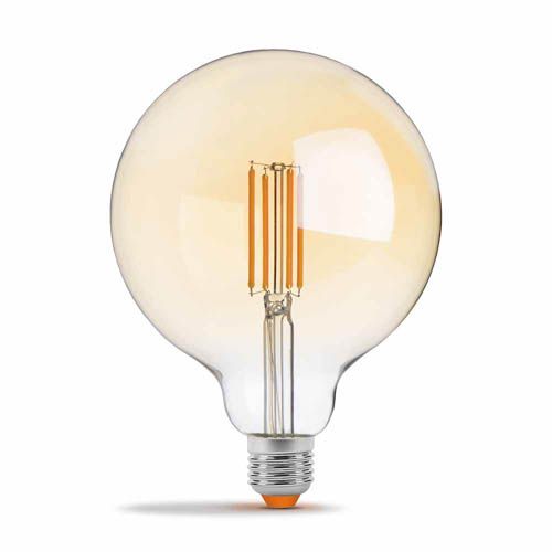 Лампа світлодіодна Filament G125FAD 7Вт E27 2200К дімерна бронза, Videx