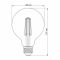 Лампа світлодіодна Filament G125FAD 7Вт E27 2200К дімерна бронза, Videx