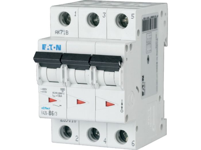 Автоматичний вимикач FAZ6 C16/3 3p С 16А 10кА, Eaton