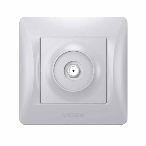 Розетка SAT одинарна супутникова срібний шовк BINERA, Videx