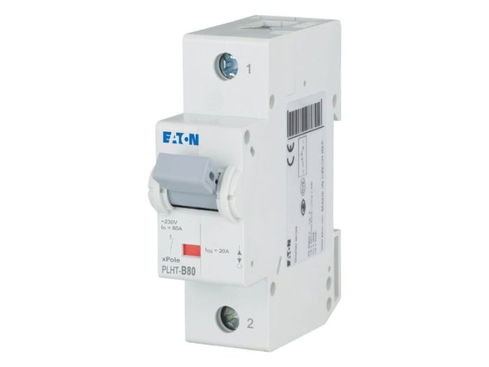 Автоматичний вимикач PLHT-B80 1p B 80А 20кА, Eaton