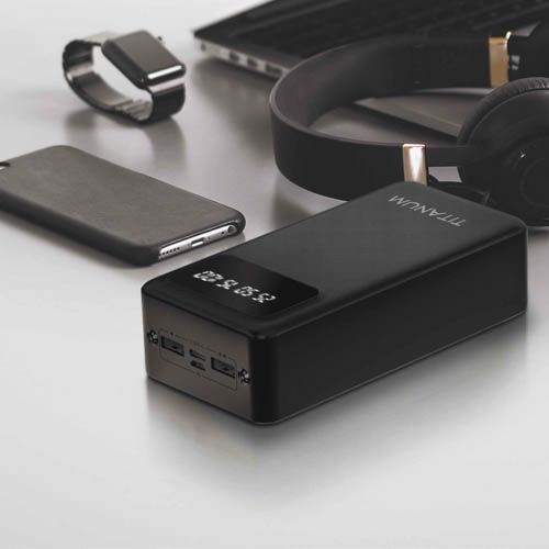 Повербанк 30000mAh OL03 Black, TITANUM