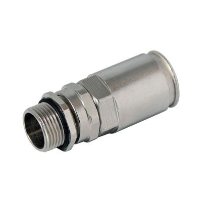Муфта труба-коробка д.25мм з ущільненням кабеля, IP68, М20х1,5, д.11-16мм, БДК