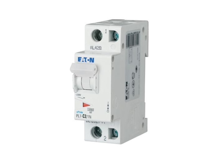 Автоматичний вимикач FAZ-PN C2/1N 2p С 2А 10кА, Eaton