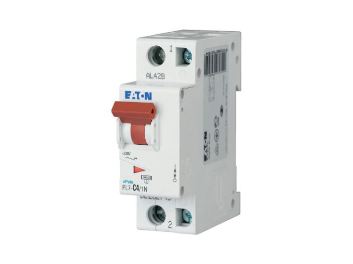 Автоматичний вимикач FAZ-PN C4/1N 2p С 4А 10кА, Eaton