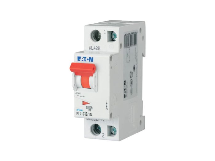 Автоматичний вимикач HL C10/1N 2p С 10А 10кА, Eaton
