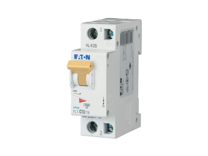 Автоматичний вимикач HL C13/1N 2p С 13А 10кА, Eaton