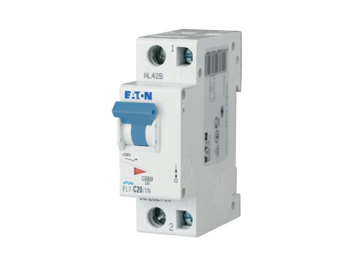 Автоматичний вимикач HL C20/1N 2p С 20А 10кА, Eaton