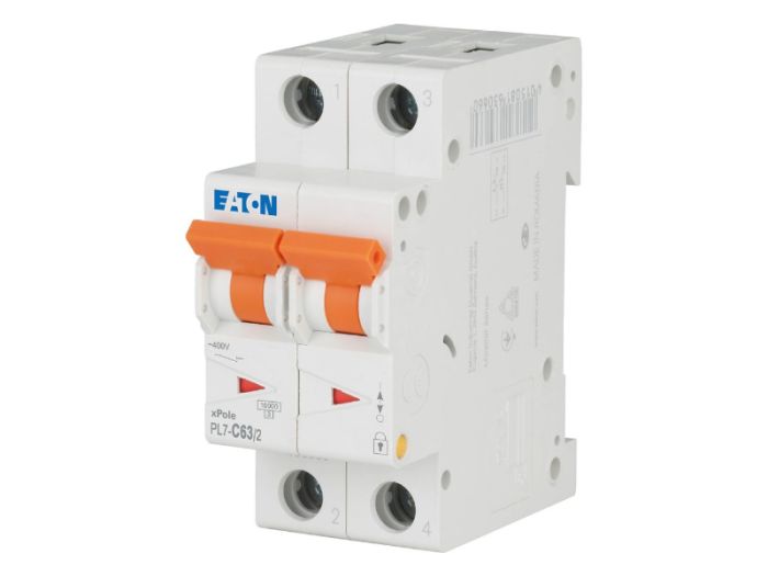 Автоматичний вимикач HL C63/2 2p С 63А 10кА, Eaton