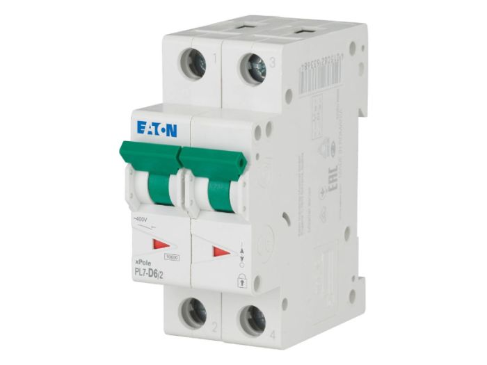 Автоматичний вимикач PL6-D6/2 2p D 6А 10кА, Eaton