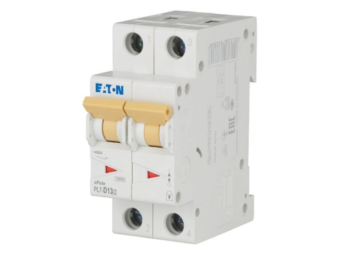 Автоматичний вимикач PL6-D13/2 2p D 13А 10кА, Eaton