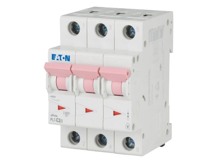 Автоматичний вимикач PL6 C2/3 3p С 2А 10кА, Eaton