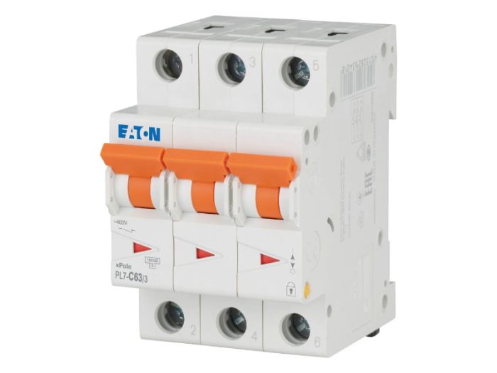 Автоматичний вимикач HL C63/3 3p С 63А 10кА, Eaton