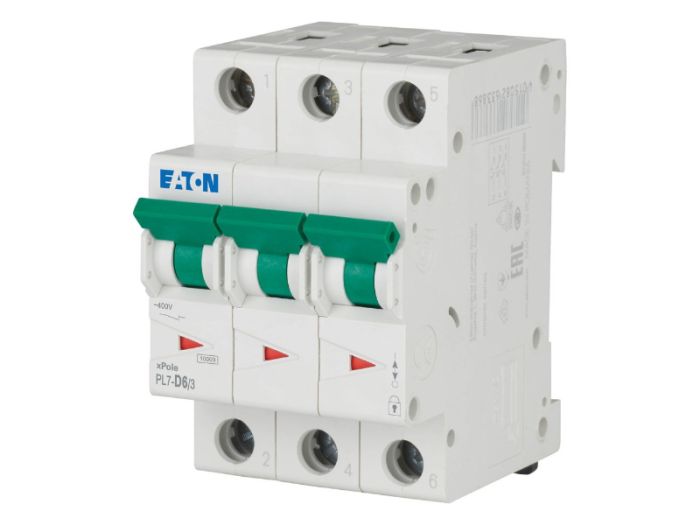 Автоматичний вимикач FAZ-D6/3 3p D 6А 10кА, Eaton