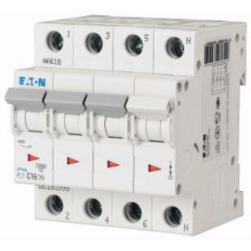 Автоматичний вимикач HL C16/3N 4p С 16А 10кА, Eaton