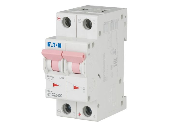 Автоматичний вимикач FAZ C2/2-NA-DC 2p С 2А 10кА, Eaton