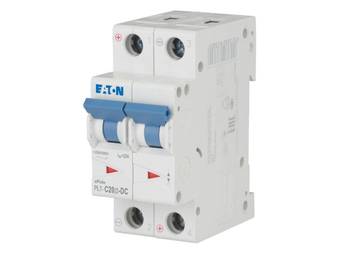 Автоматичний вимикач FAZ C20/2-NA-DC 2p С 20А 10кА, Eaton
