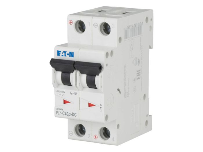 Автоматичний вимикач FAZ C40/2-NA-DC 2p С 40А 10кА, Eaton