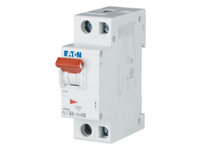 Автоматичний вимикач PL7-B4/1N 2p B 4А 10кА, Eaton