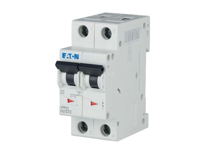 Автоматичний вимикач FAZ C1/2 2p С 1А 15кА, Eaton