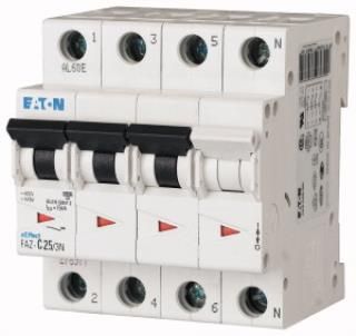 Автоматичний вимикач HL C16/3N 4p С 16А 15кА, Eaton