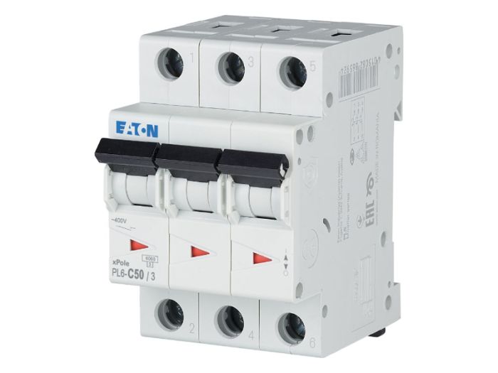 Автоматичний вимикач HL C50/3 3p С 50А 6кА, Eaton