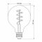 Лампа світлодіодна Filament G125FASD 5Вт E27 2200К дімерна бронза, Videx