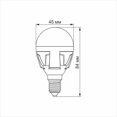 Лампа світлодіодна PREMIUM G45 7Вт E14 3000К, Videx