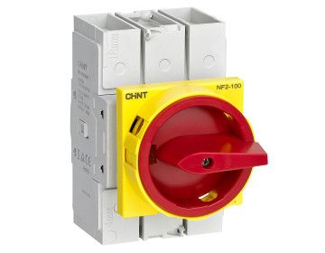 Вимикач навантаження NF2-80/3HRY 3P монт. на двері черв/жовт ручка, Chint