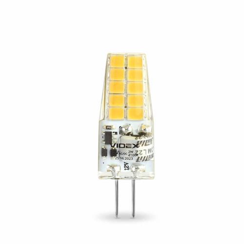 Лампа світлодіодна G4C 12V 2Вт G4 4100К, Videx