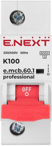 Автоматичний вимикач E.Next e.mcb.pro.60.1.K 100А 1P K 6кА (p0430003)