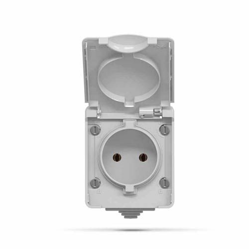 Розетка зовнішня одинарна сіра BINERA IP65, Videx