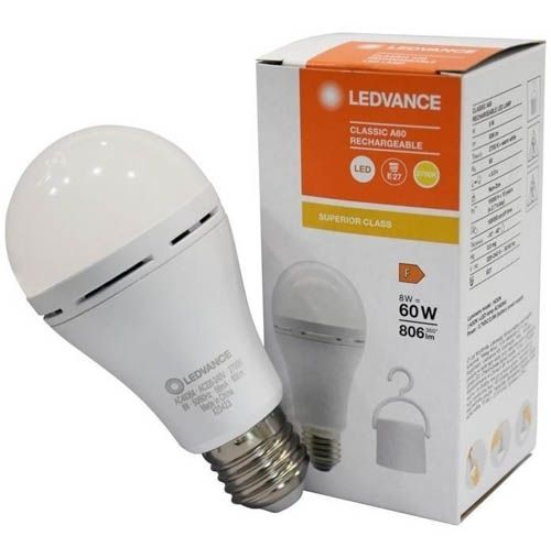 Лампа світлодіодна OSRAM акумуляторна CL A60 RECHARGEABLE 8W/827 230V E27