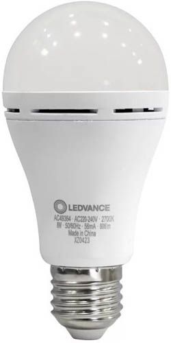 Лампа світлодіодна OSRAM акумуляторна CL A60 RECHARGEABLE 8W/827 230V E27