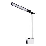 Лампа настільна свiтлодiодна PANAN CLOCK 8W 3CCT 2USB DIM годинникбіла пластик, Ledvance